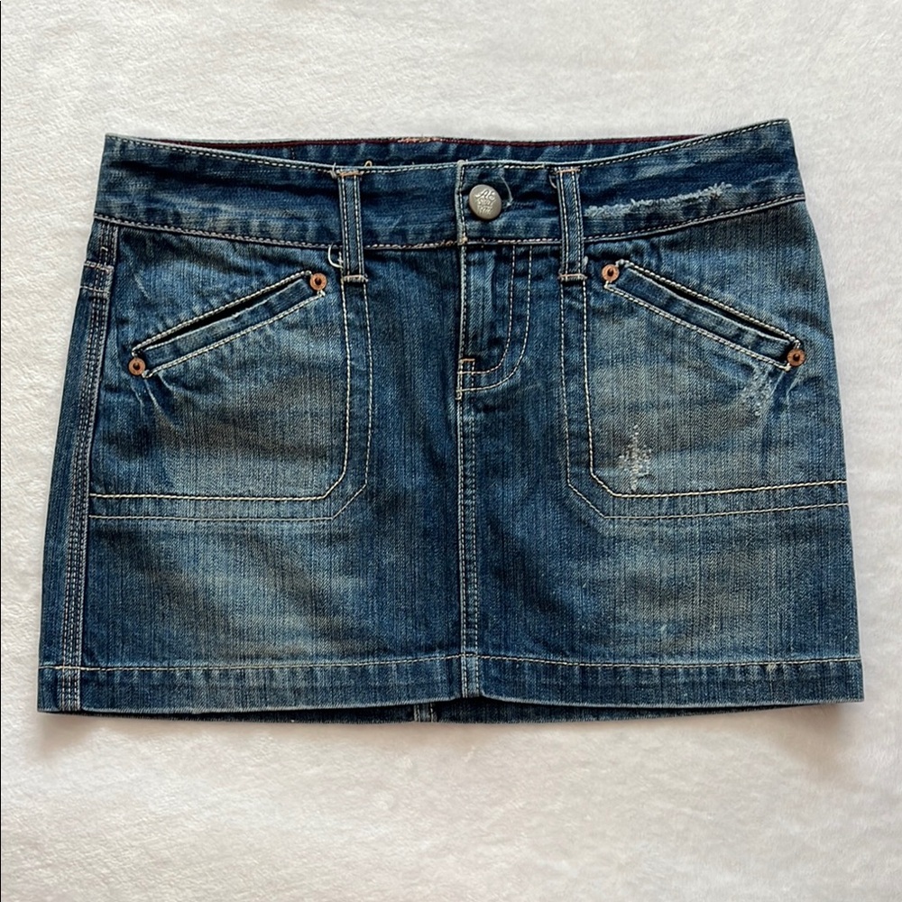 Vintage American Eagle Denim Jean Mini Skirt